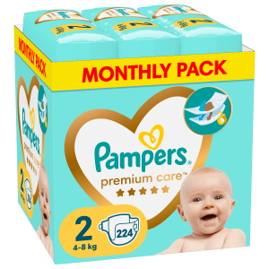 Πάνες Pampers Premium Care Monthly Pack Νο2 (4-8kg) 224τεμ